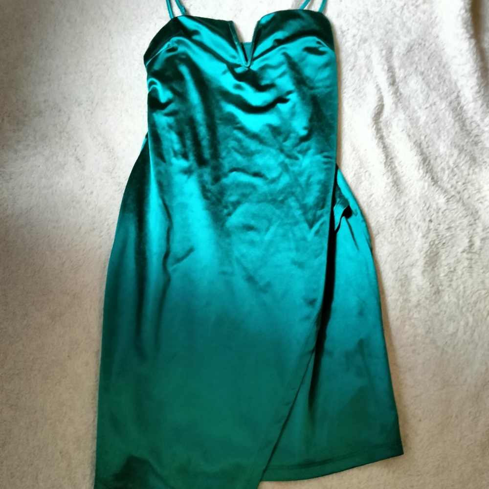 Greenish blue dress